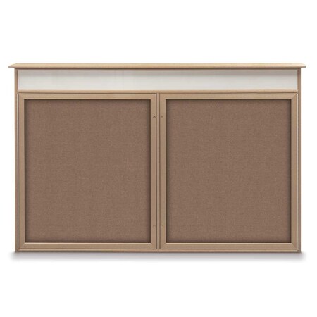 United Visual Products Open Faced Traditional Corkboard, 96x48" UV647A-BRONZE-CLOUD
